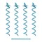 7Penn Spiral Ground Anchors - 16 Inch Twist Tent Stakes, 4 Pack